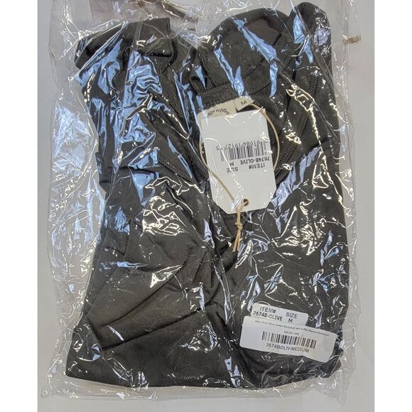 Grace & Emma Bodysuit With Ruffle Sleeves Olive Snap Closure Womens Size M New - Picture 8 of 10